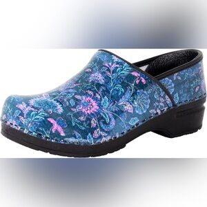 BJORK Swedish Comfort Women's Professional Printed Leather Clogs